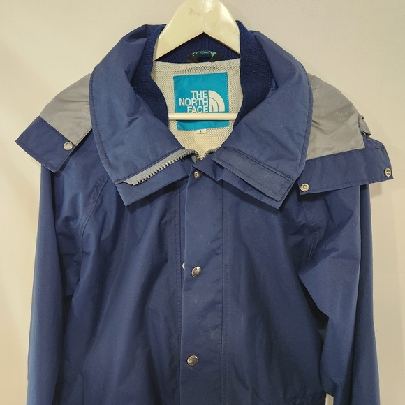 VERY RARE! Light Blue Label NORTH FACE Navy Blue Goretex Jacket MADE IN UK sz M - Picture 5 of 14